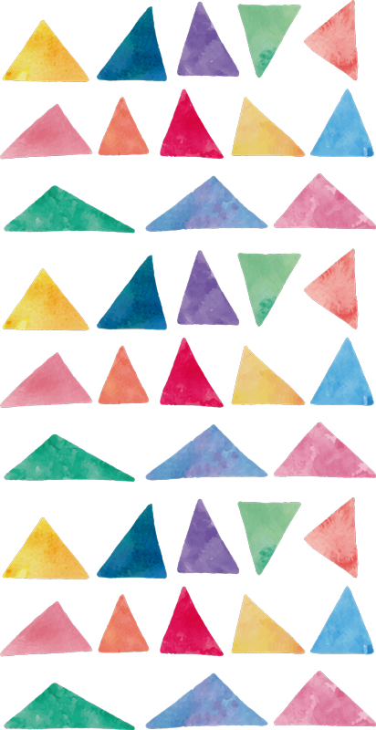 Pack 39 vinilos infantiles triángulos color pastel - TenVinilo