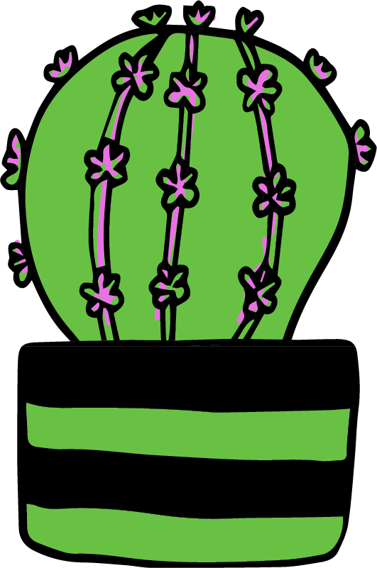 Sticker Plante Dessin Cactus - TenStickers