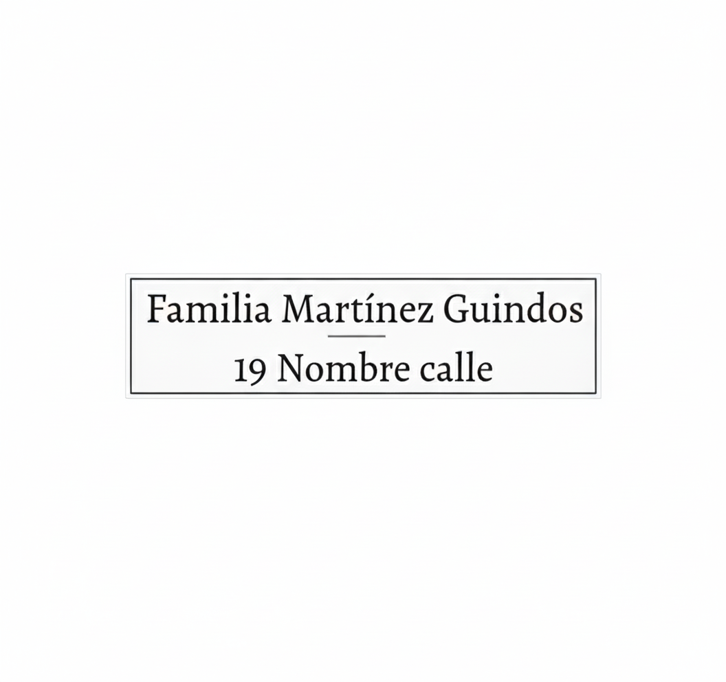 Pegatina para buzón nombre de familia personalizado - TenVinilo