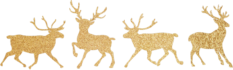 gold christmas deer