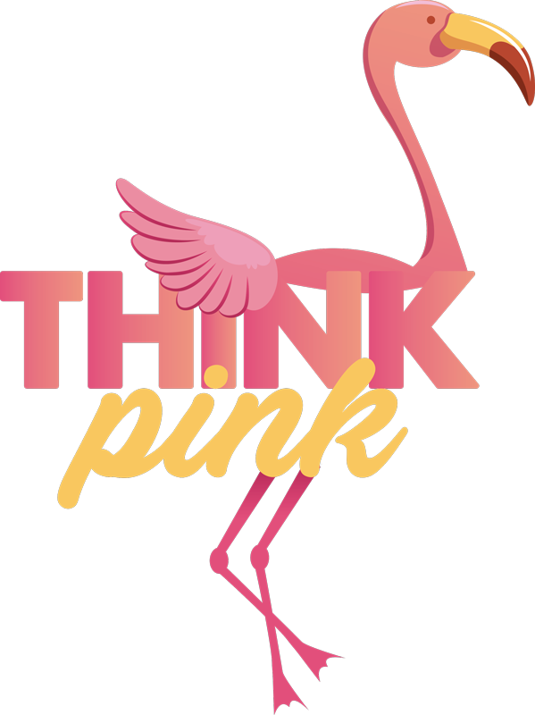 Pink Flamingo Wall Art Decal - TenStickers