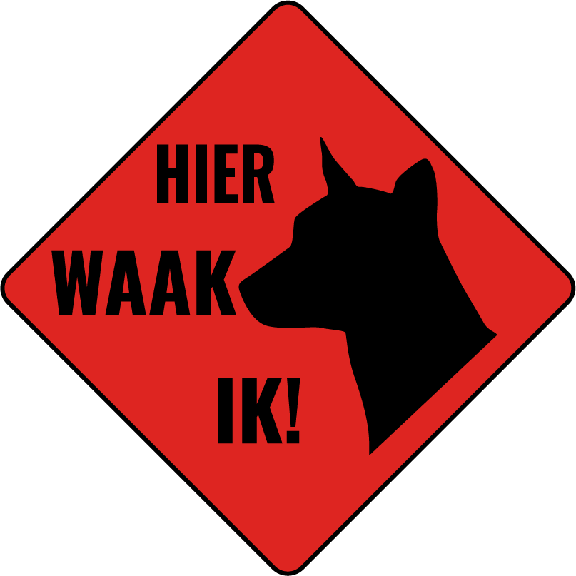 Bekçi köpeği işareti vinil işareti - TenStickers