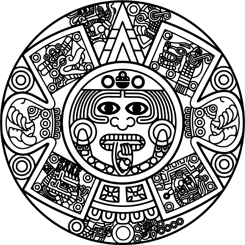 Calendario atzeca wall art sticker - TenVinilo