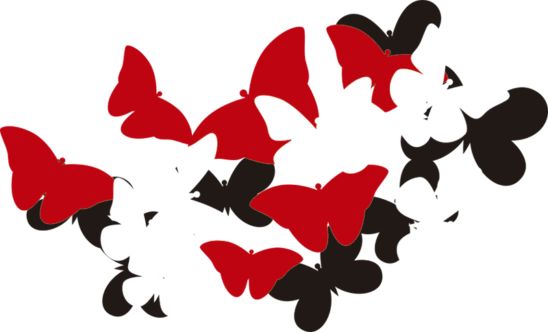 Wandtattoo Schmetterling Schmetterling Schwarm - TenStickers