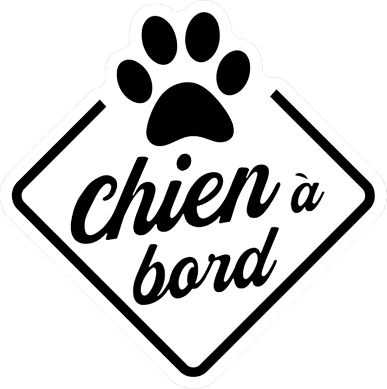 Autocollant voiture chien à bord - TenStickers