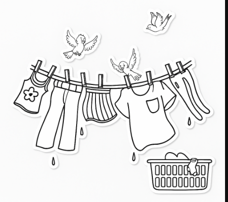 Sticker signalétique buanderie - TenStickers