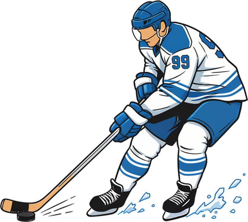 Autocollant autres textes joueur de hockey sur glace - TenStickers