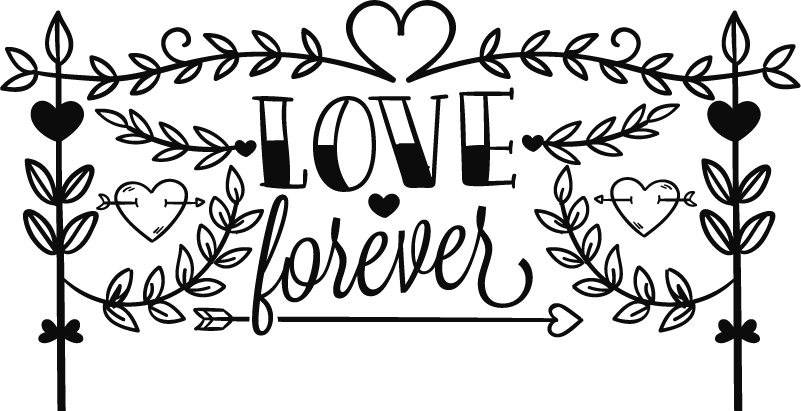 Love Forever Wall Text Sticker Tenstickers