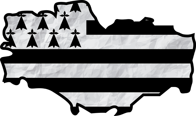 Stickers carte du monde bretagne - TenStickers