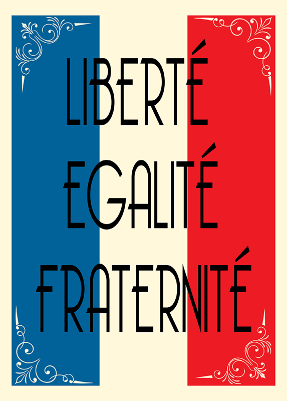 Liberté Egalité Fraternité Flag Sticker - TenStickers