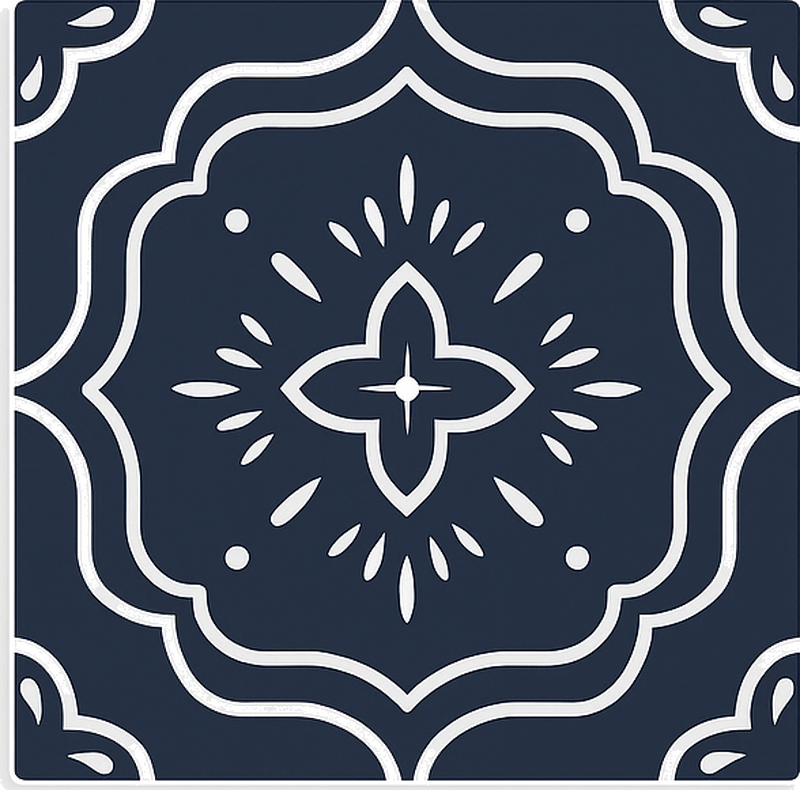 Midnight geometric mosaic nalepka za ploščice - TenStickers