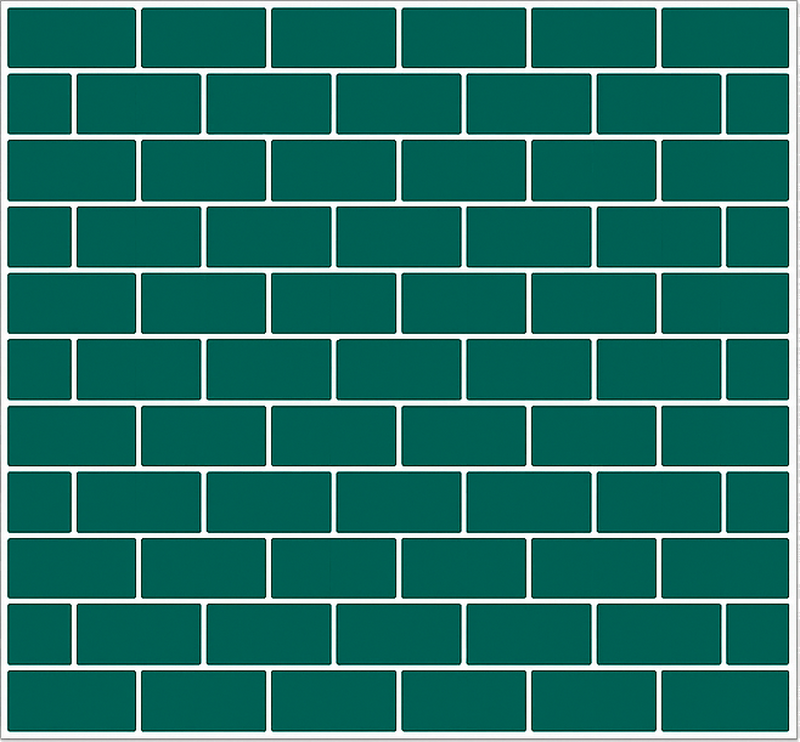 욕실 벽 스티커 에메랄드 그린 - TenStickers