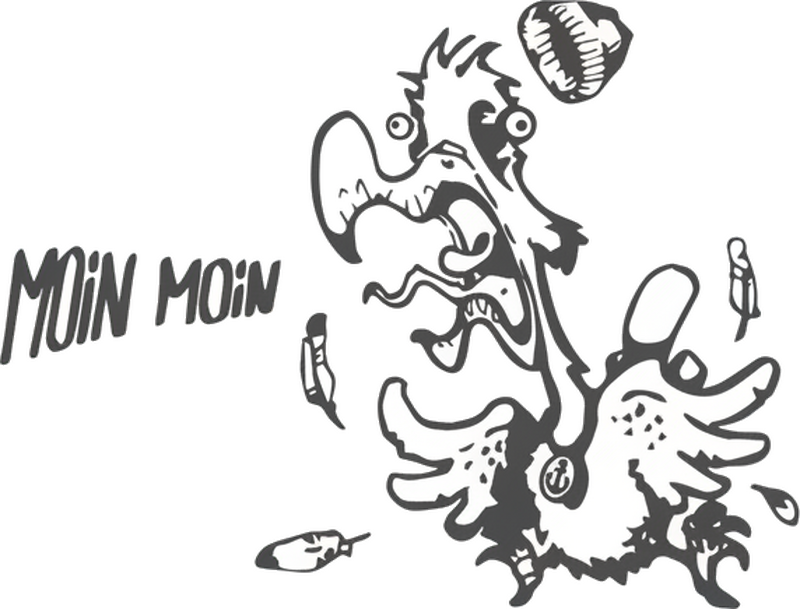 Autoaufkleber schreiende möwe moin - TenStickers