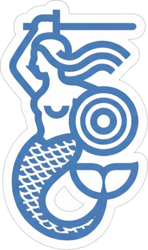 Naklejka na ścianę ikony syrenka warszawska - TenStickers