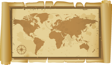 Pergament Weltkarte - TenStickers