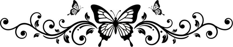 Calca para auto mariposa negra elegante - TenVinilo