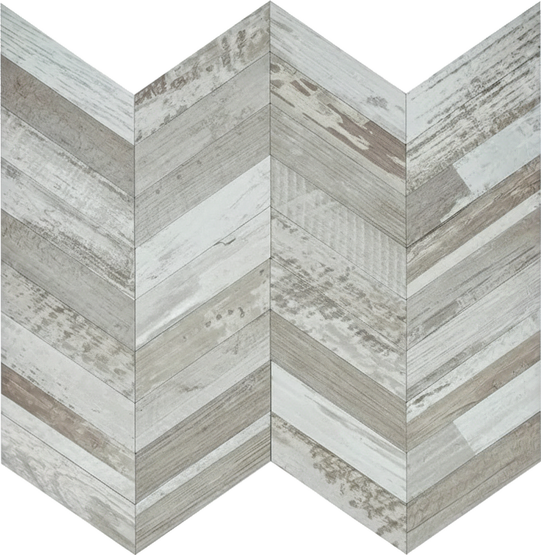 Azulejo adhesivo tablón en v rústico - TenVinilo