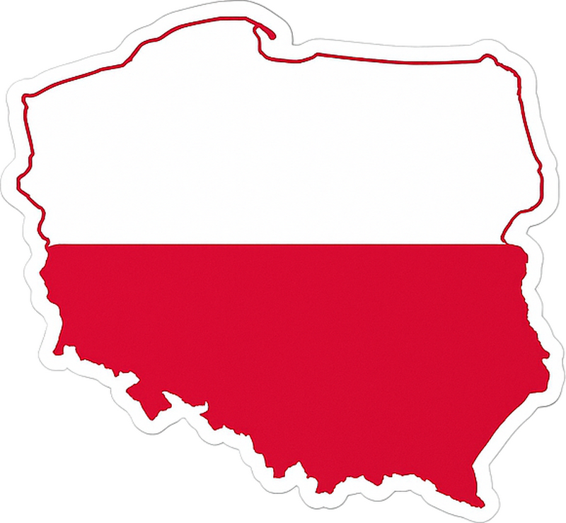 Naklejka na ścianę mapa świata flaga polski - TenStickers