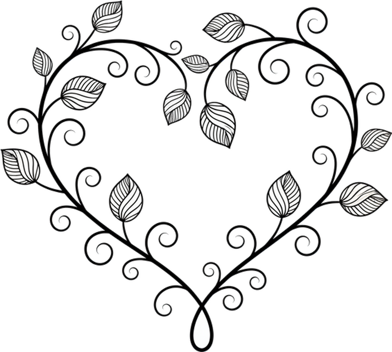 Vinilo para cristal ventana corazones florales en flor - TenVinilo