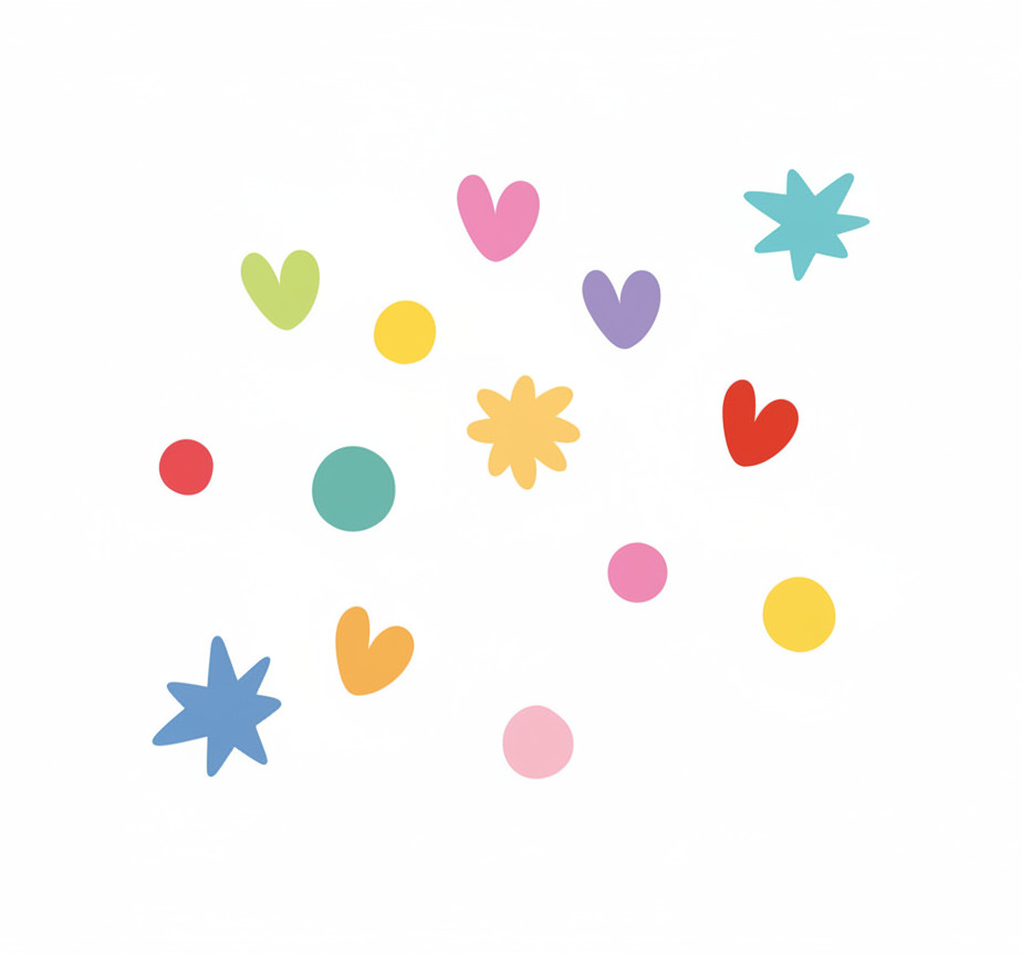 Fensteraufkleber bunt verspieltes set - TenStickers