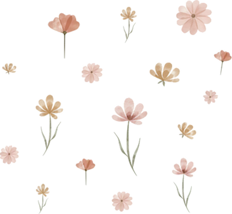 Wildflower bloom wall decal - TenStickers