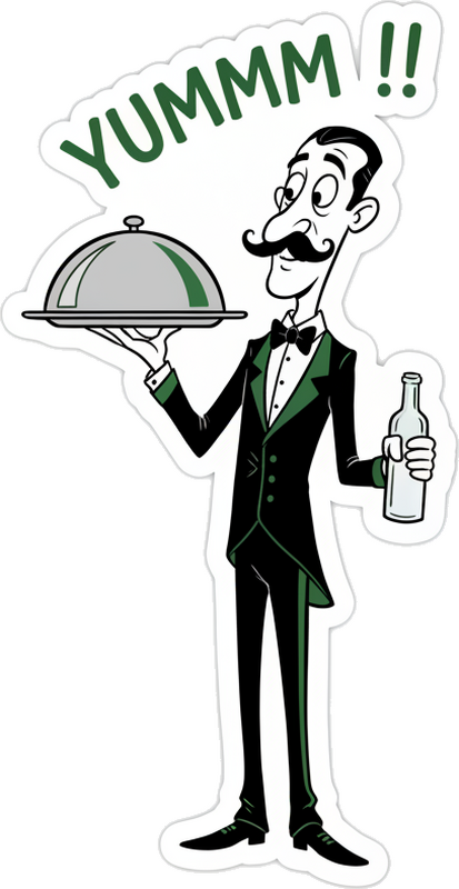 Vinilo para cristal ventana camarero estilo francés - TenVinilo