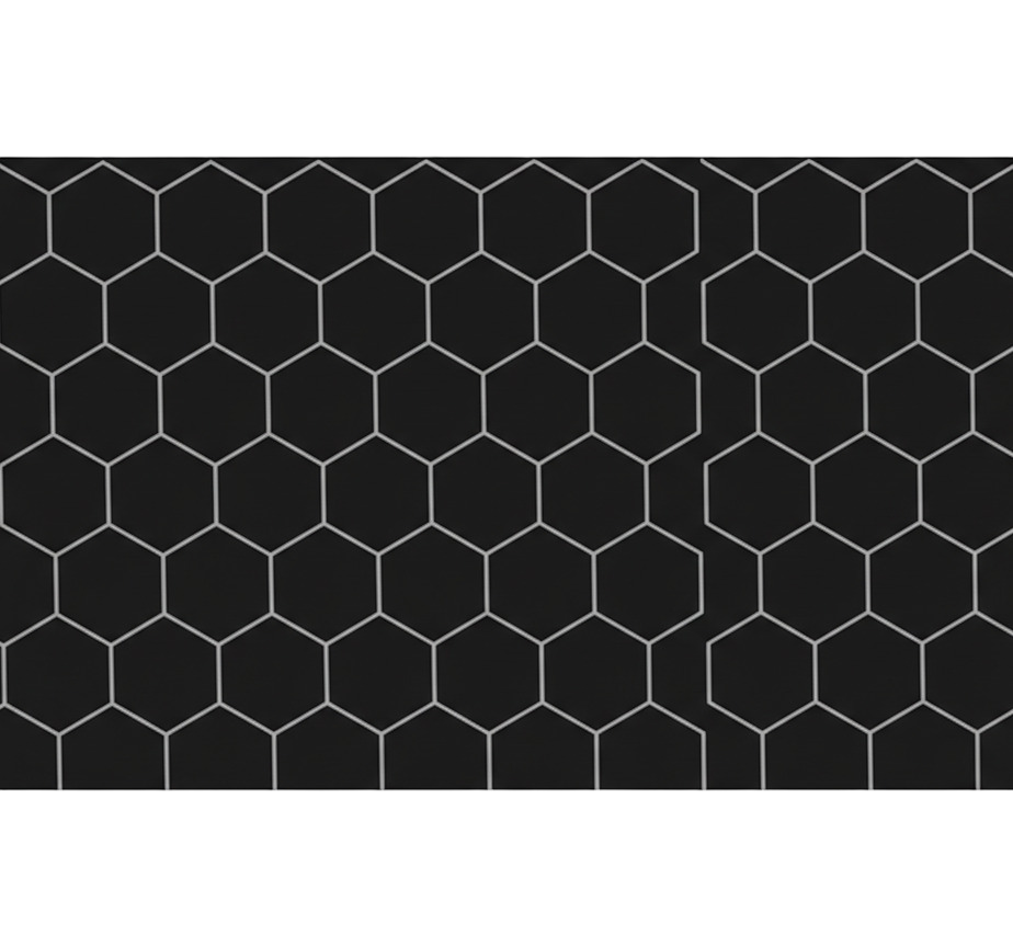 Wandtattoo küche matte schwarze waben - TenStickers