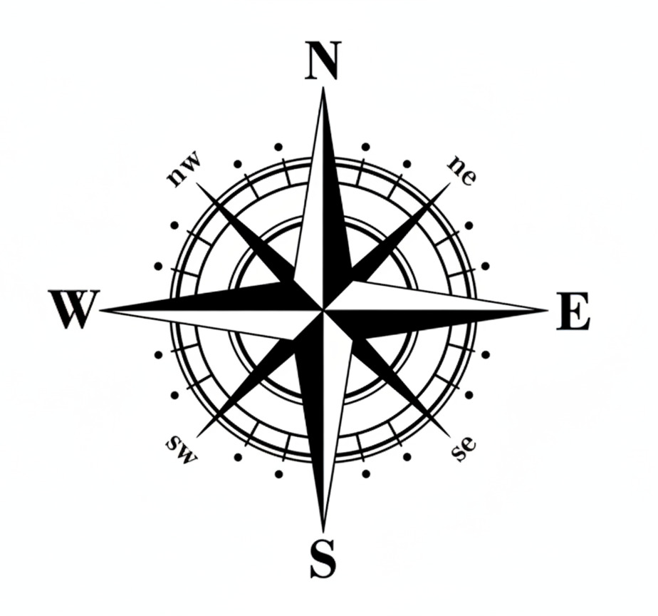 Car sticker big travel compass - TenStickers
