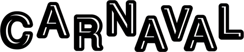 Etalage sticker zwart-wit carnaval - TenStickers