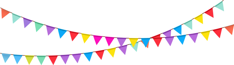 Colorful carnival decorations shop window sticker - TenStickers