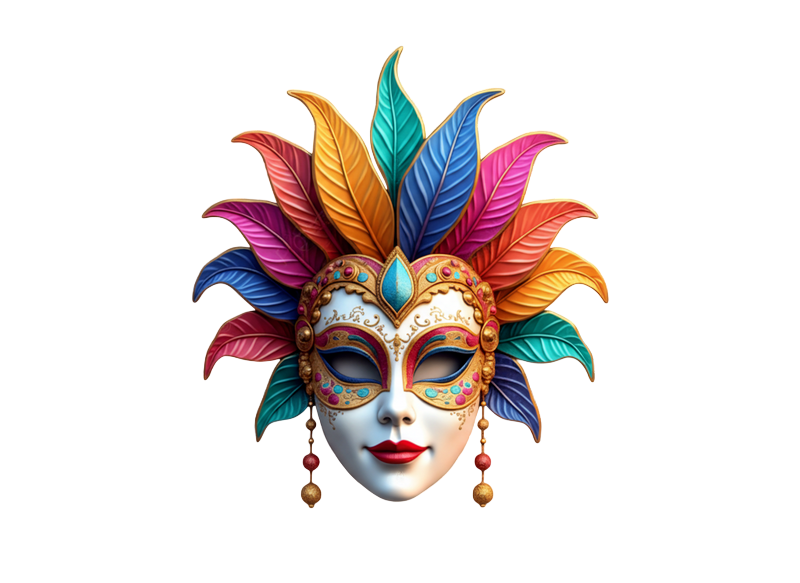 Shop window sticker colorful carnival mask - TenStickers