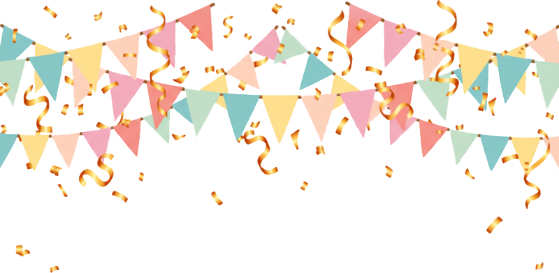 Pastel colors carnival decorations shop window sticker - TenStickers