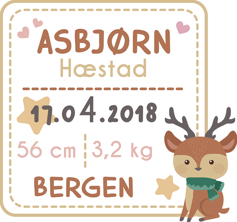 婴儿出生证明的儿童墙贴 - TenStickers