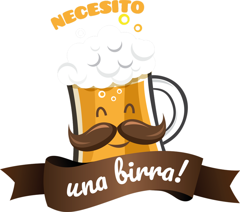 나는 맥주 음료가 필요해 스티커 - TenStickers