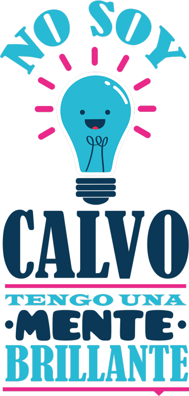 Vinilo frase no soy calvo - TenVinilo