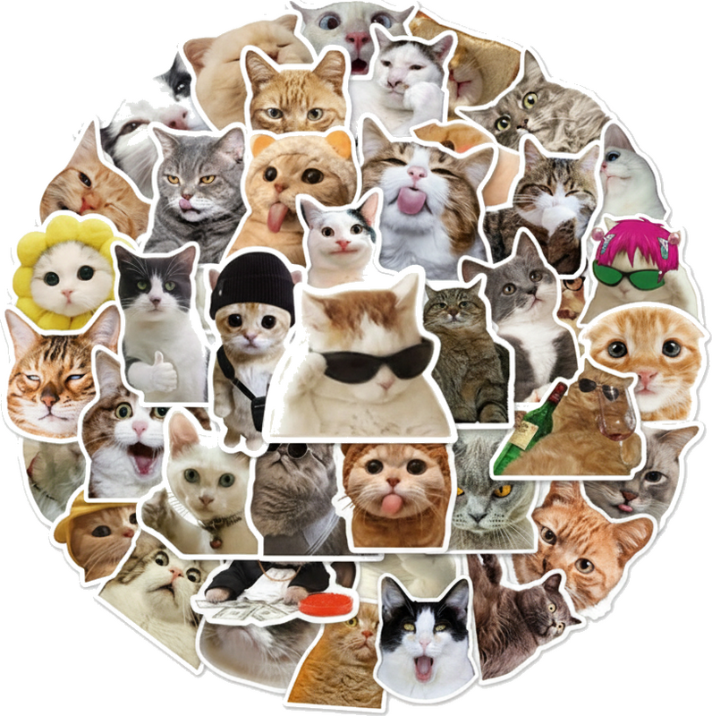 Macbook sticker cute tiny cats - TenStickers