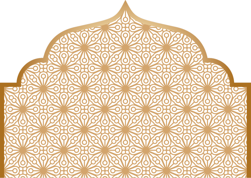 Arabic Geometry Headboard Sticker Tenstickers