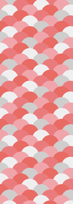 coral scales fridge sticker - TenStickers