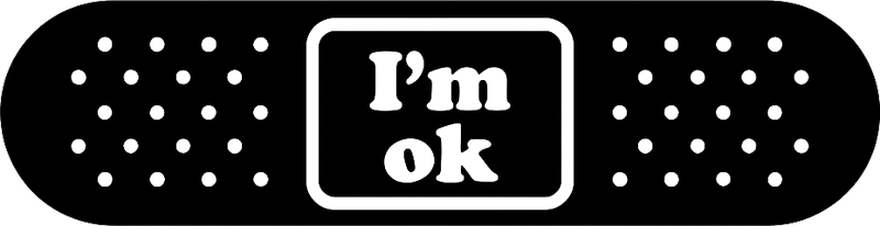 "i'm okay" band-aid car decal - TenStickers