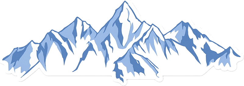 Campervan decal mountain skyline - TenStickers