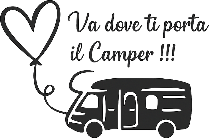 Adesivo per roulotte citazione divertente per camper - TenStickers