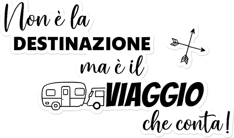 Adesivo per roulotte il viaggio - TenStickers