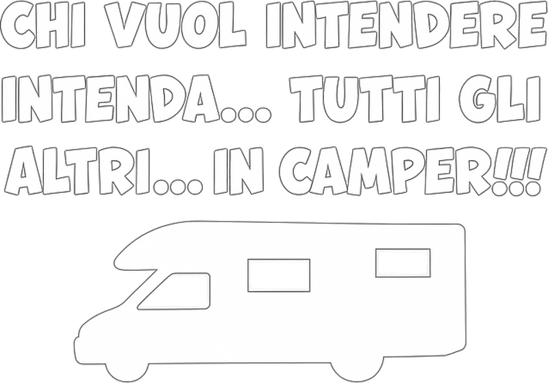 Adesivo per roulotte tutti in camper - TenStickers