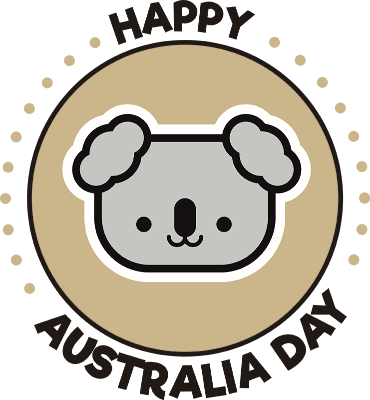 Happy Australia Day Home Wall Sticker - TenStickers