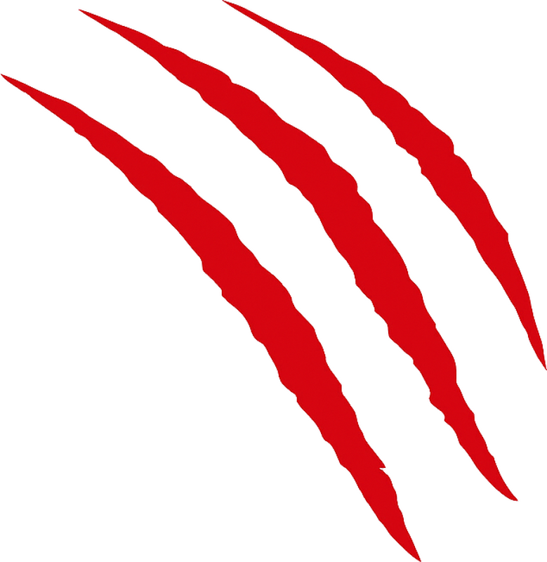 Nalepka za avto rdeče praske - TenStickers