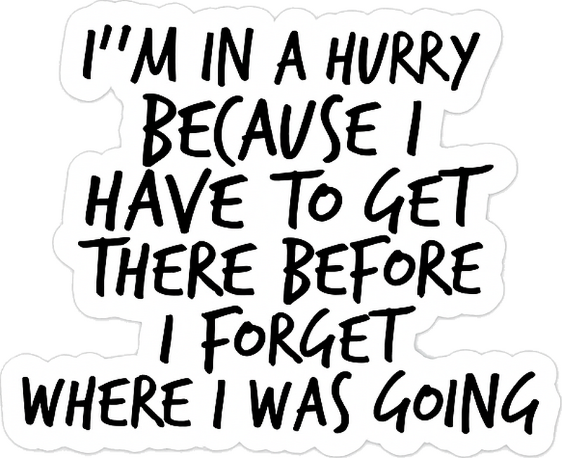 Sticker voiture je suis pressé - TenStickers