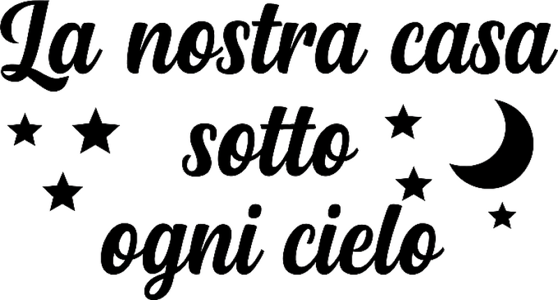 Adesivo per roulotte la nostra casa mobile - TenStickers