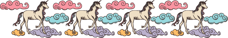 unicorn wall border sticker - TenStickers