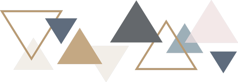 minimalist triangles (border) wall decal - TenStickers
