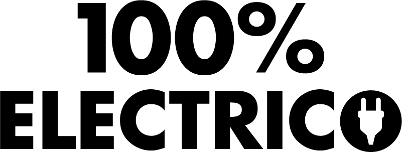 Vinilo coche frase 100% eléctrico - TenVinilo